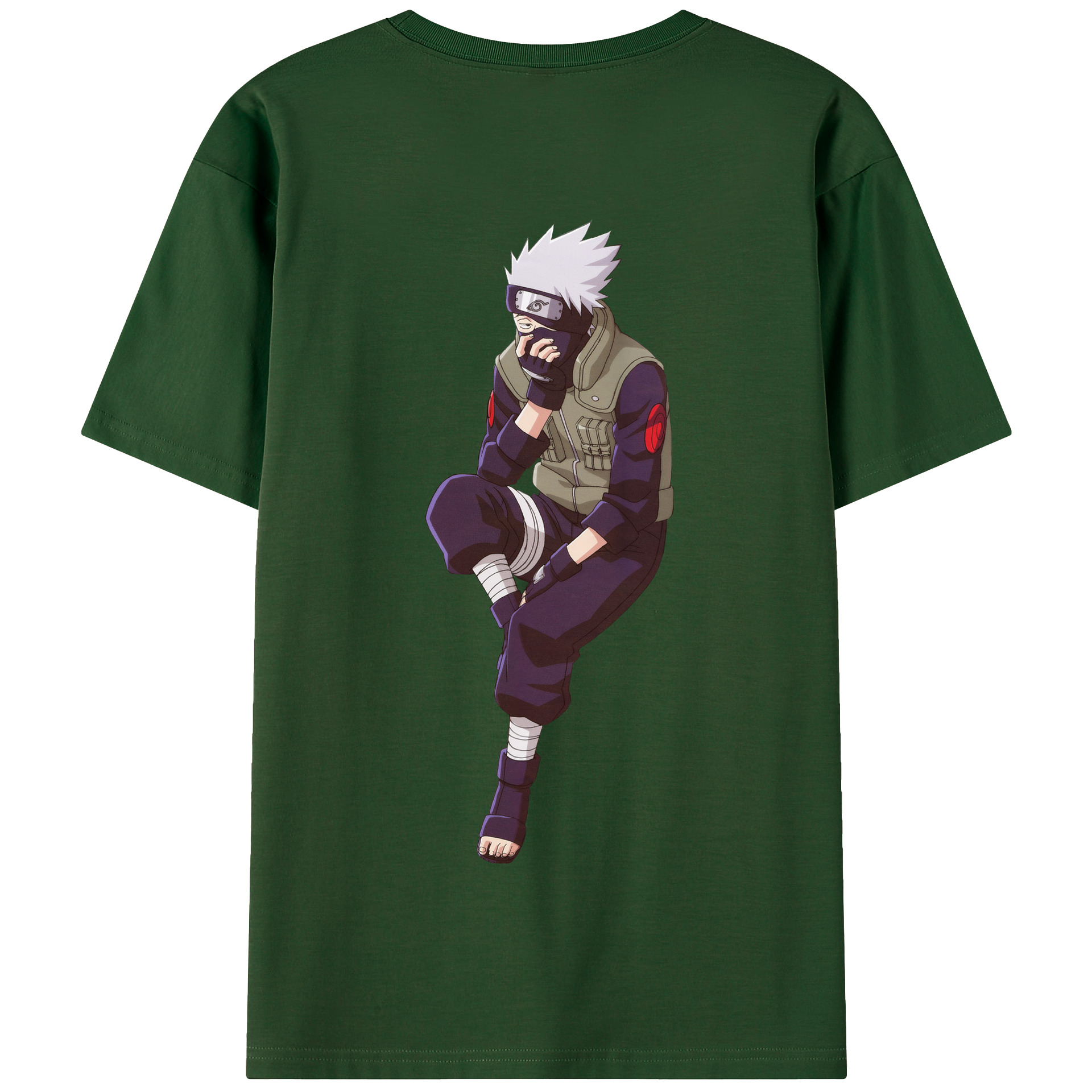 （画像用） NARUTO -ナルト- はたけ カカシ Hatake Kakashi 綿100％半袖Tシャツ（背面プリント）
